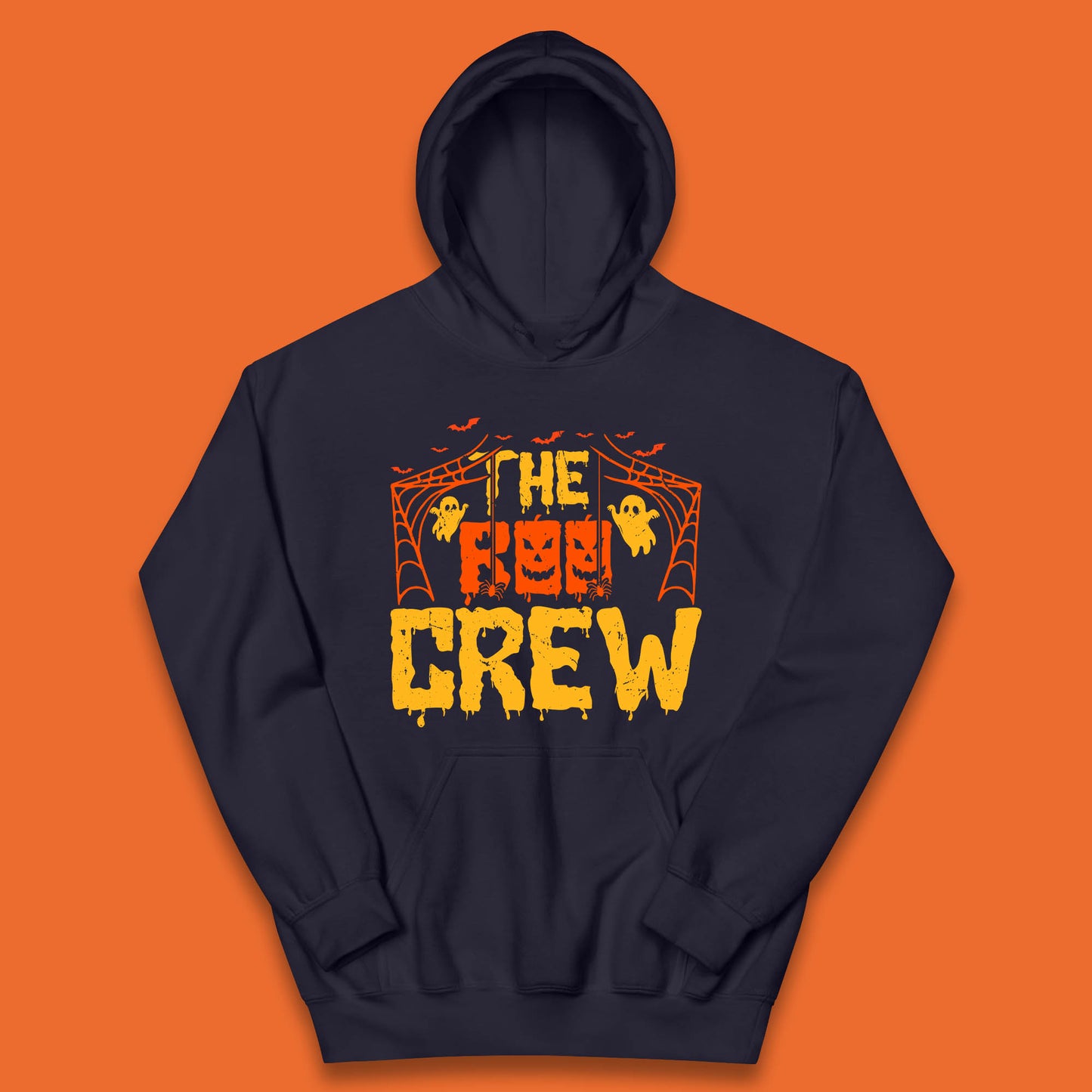 The Boo Crew Halloween Horror Spooky Boo Squad Matching Halloween Costume Kids Hoodie