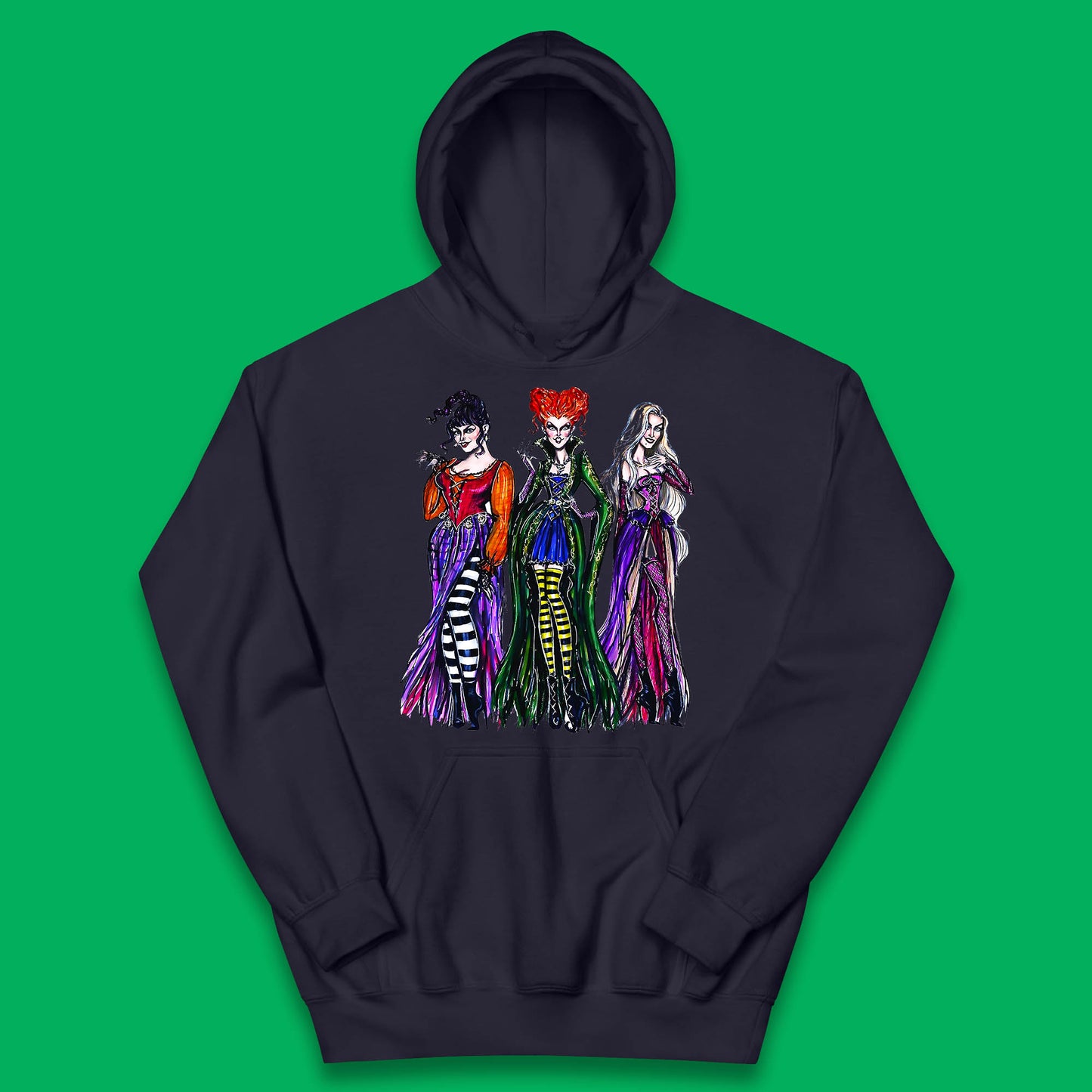 Halloween The Sanderson Sisters From Hocus Pocus Vintage Halloween Witches Kids Hoodie