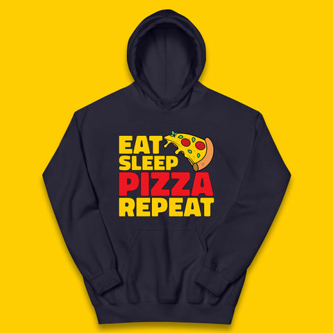 Eat Sleep Pizza Repeat Kids Hoodie
