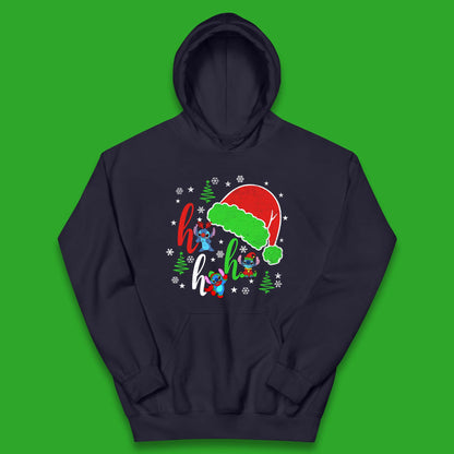 Ho Ho Ho Christmas Stitch Kids Hoodie