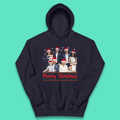 British Royal Family Succession Christmas Kids Hoodie