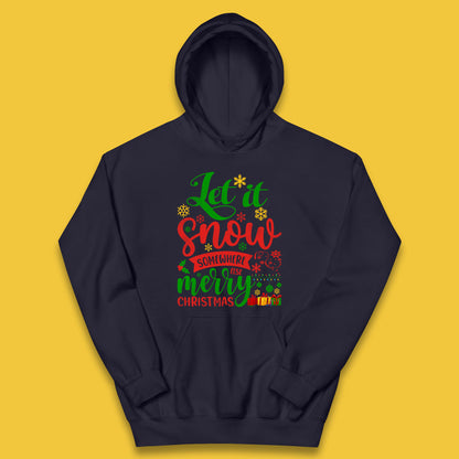 let it snow somewhere else christmas hoodie