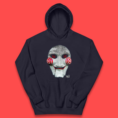 Vintage Saw Jigsaw Halloween Horror Movie Character Halloween Killer Kids Hoodie