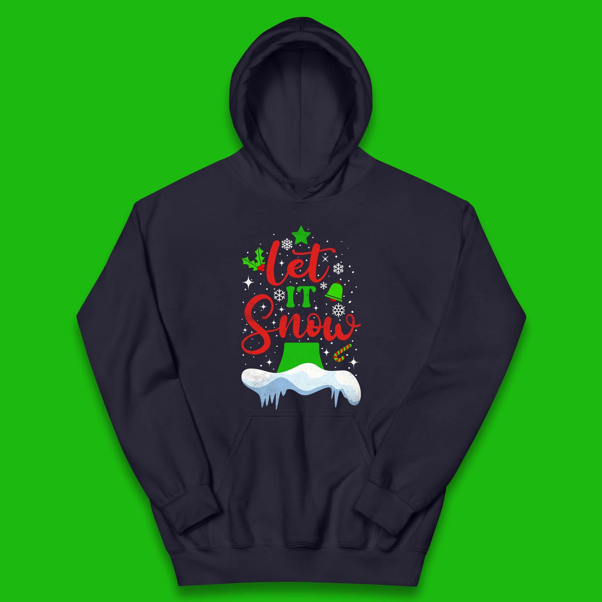 merry christmas let it snow snowflake hoodie