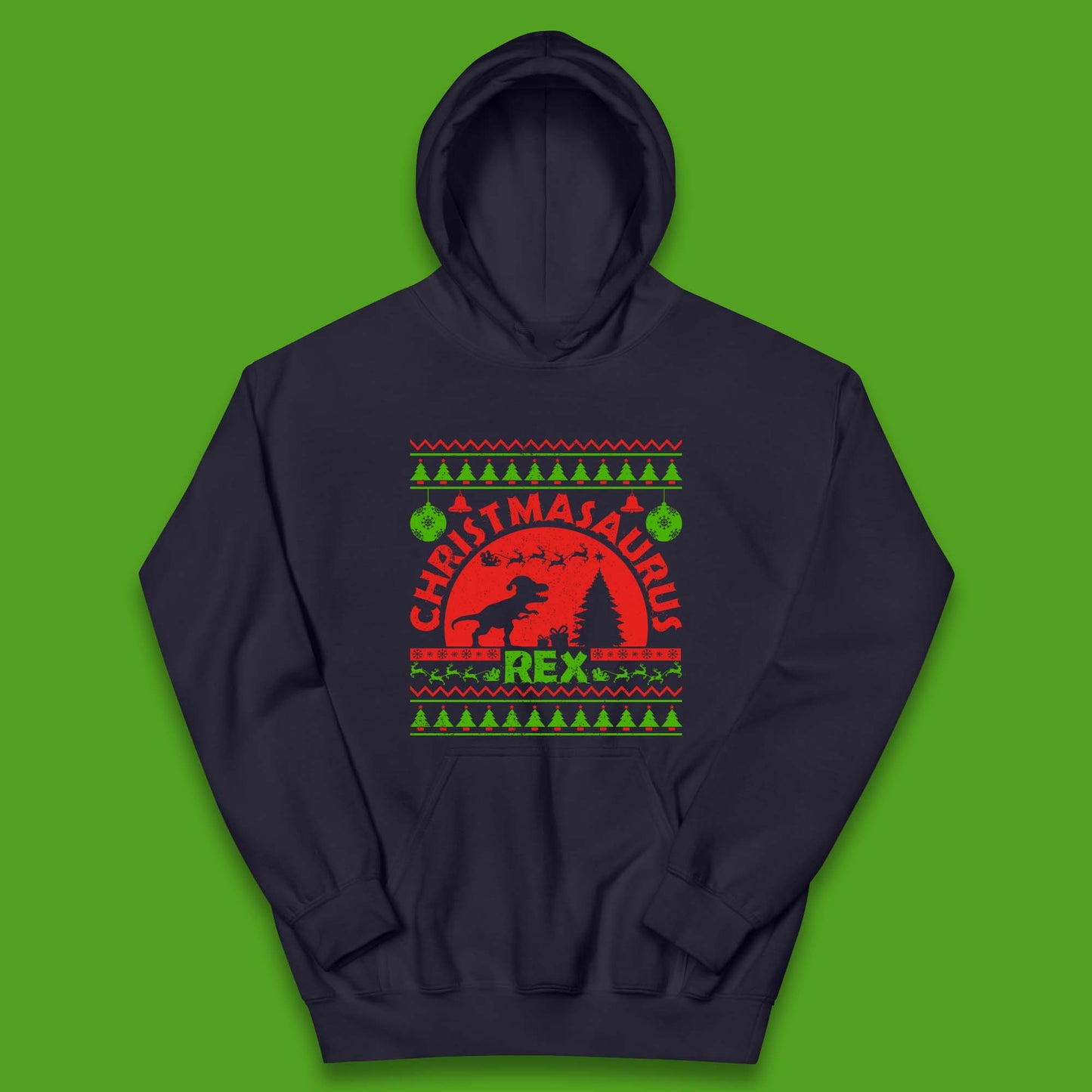 Christmasaurus Rex Kids Hoodie