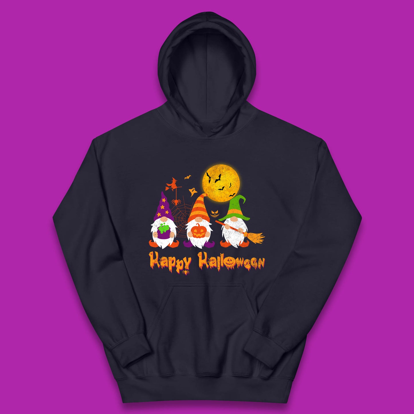 Happy Halloween Gnomies Spooky Witch Gnomes Scary Gnome Lover Kids Hoodie
