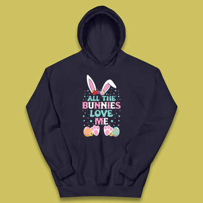 All The Bunnies Love Me Kids Hoodie