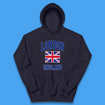 London England Flag Great Britain United Kingdom Uk Union Jack Souvenir British Flag Kids Hoodie