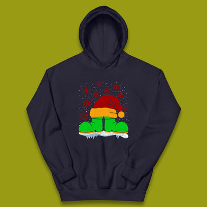 Santa Shoe Christmas Kids Hoodie
