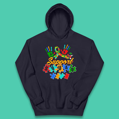 Autism Support Squad Kids Hoodie