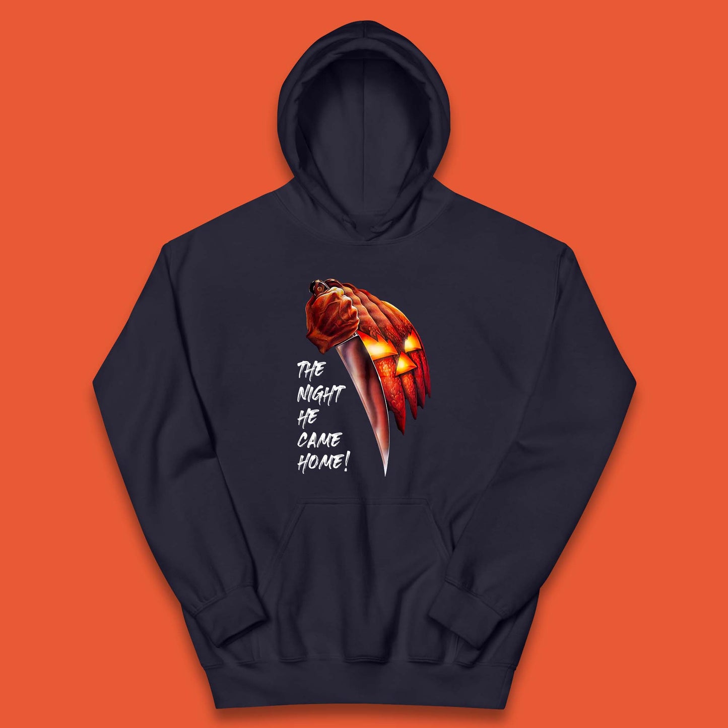 The Night He Came Home Michael Myers Happy Halloween Pumpkin Jack-o'-lantern Kids Hoodie