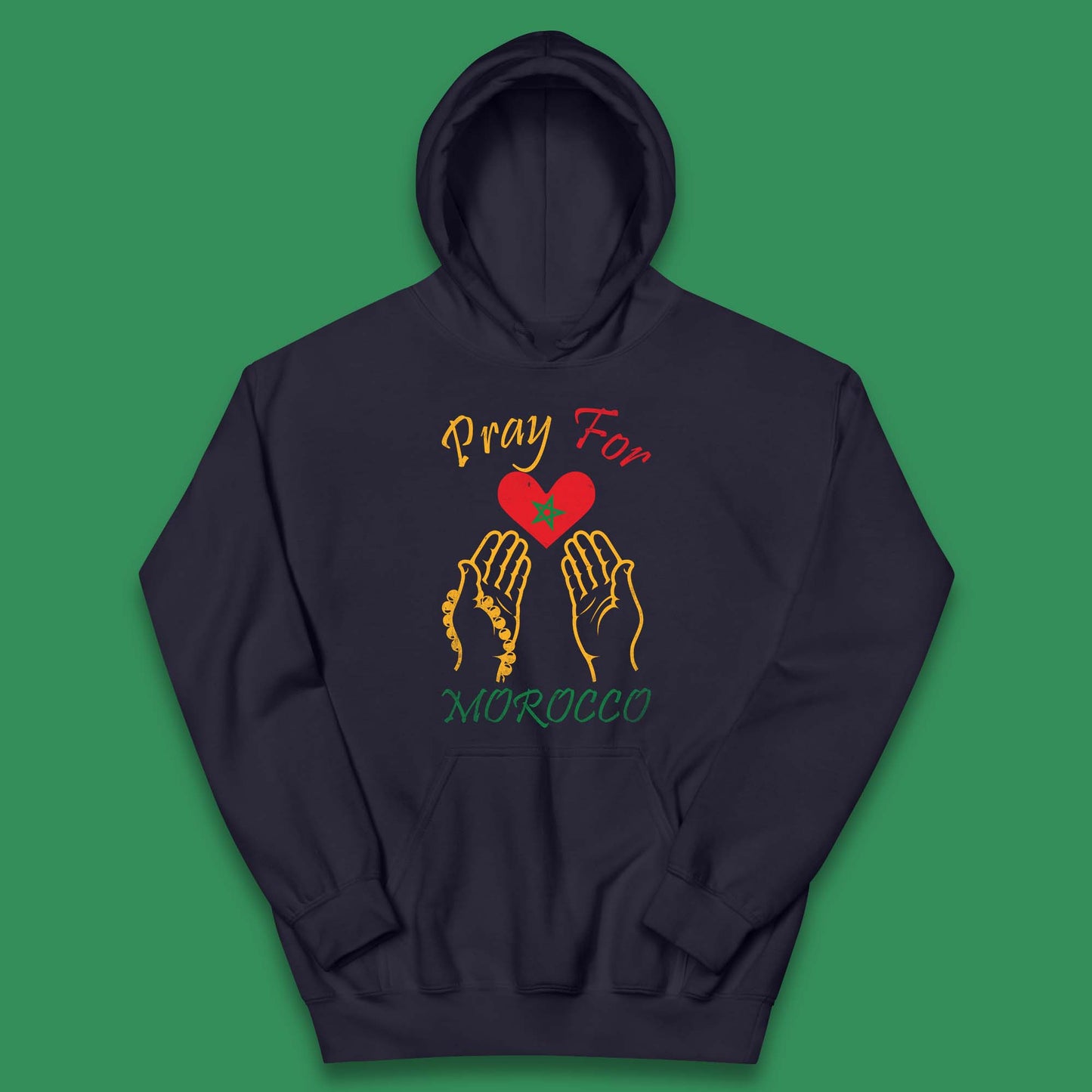 Pray For Morocco Stay Strong Morocco Earthquake Support Kids Hoodie