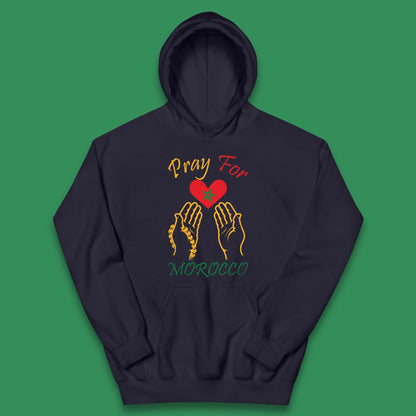 Pray For Morocco Stay Strong Morocco Earthquake Support Kids Hoodie