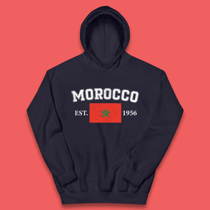 Morocco Est 1956 Kids Hoodie