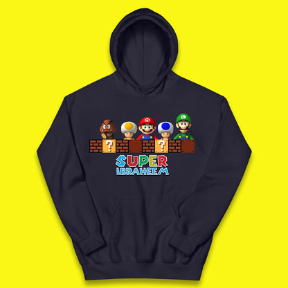 Personalised Super Mario Game Series Your Name Mario Bros Luigi Toad Mega Goomba Mario Kids Hoodie