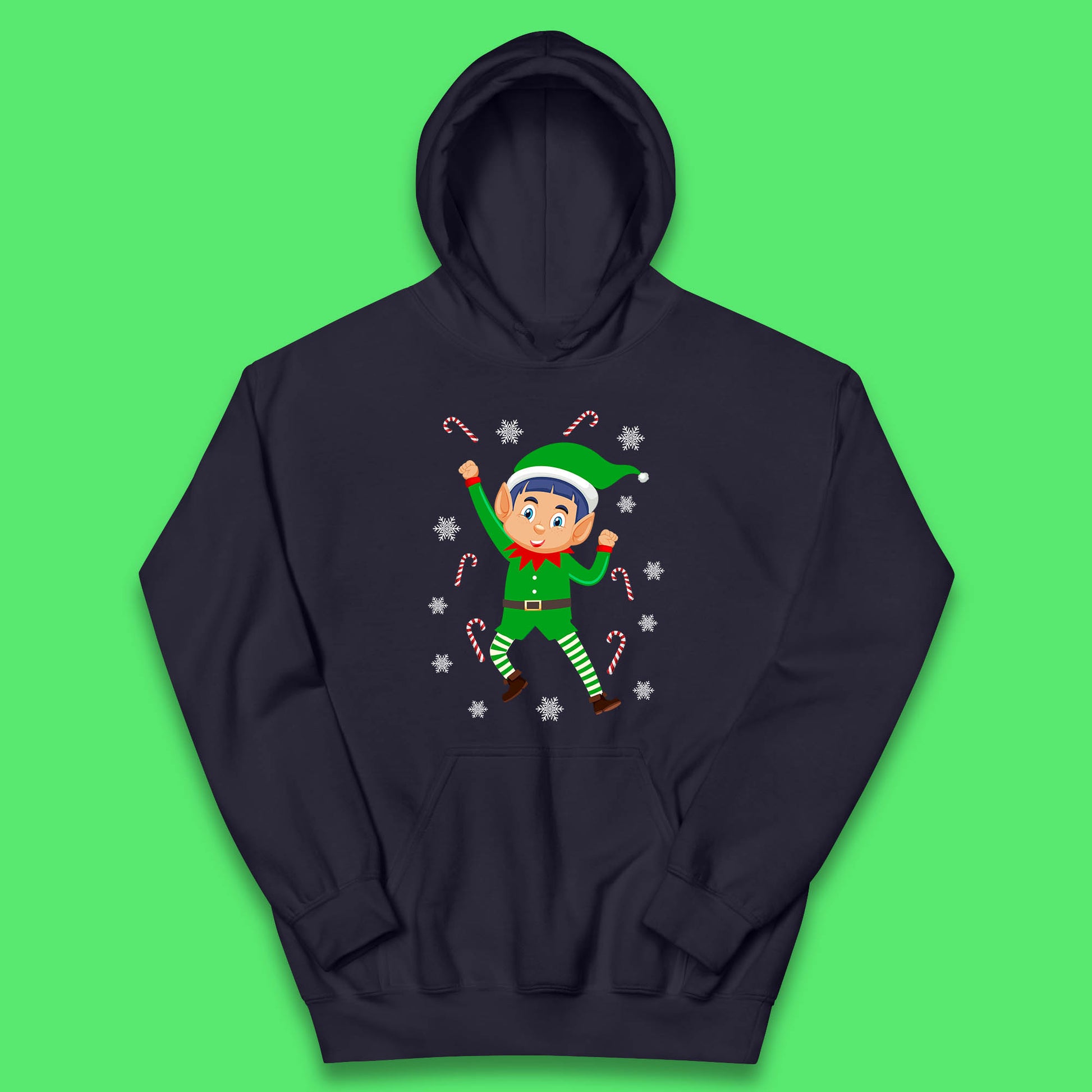 christmas elf cartoon hoodie