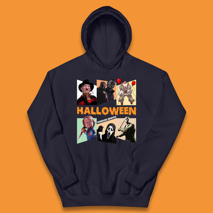 Halloween Horror Nights Horror Movie Characters Halloween Villians Serial Killers Kids Hoodie