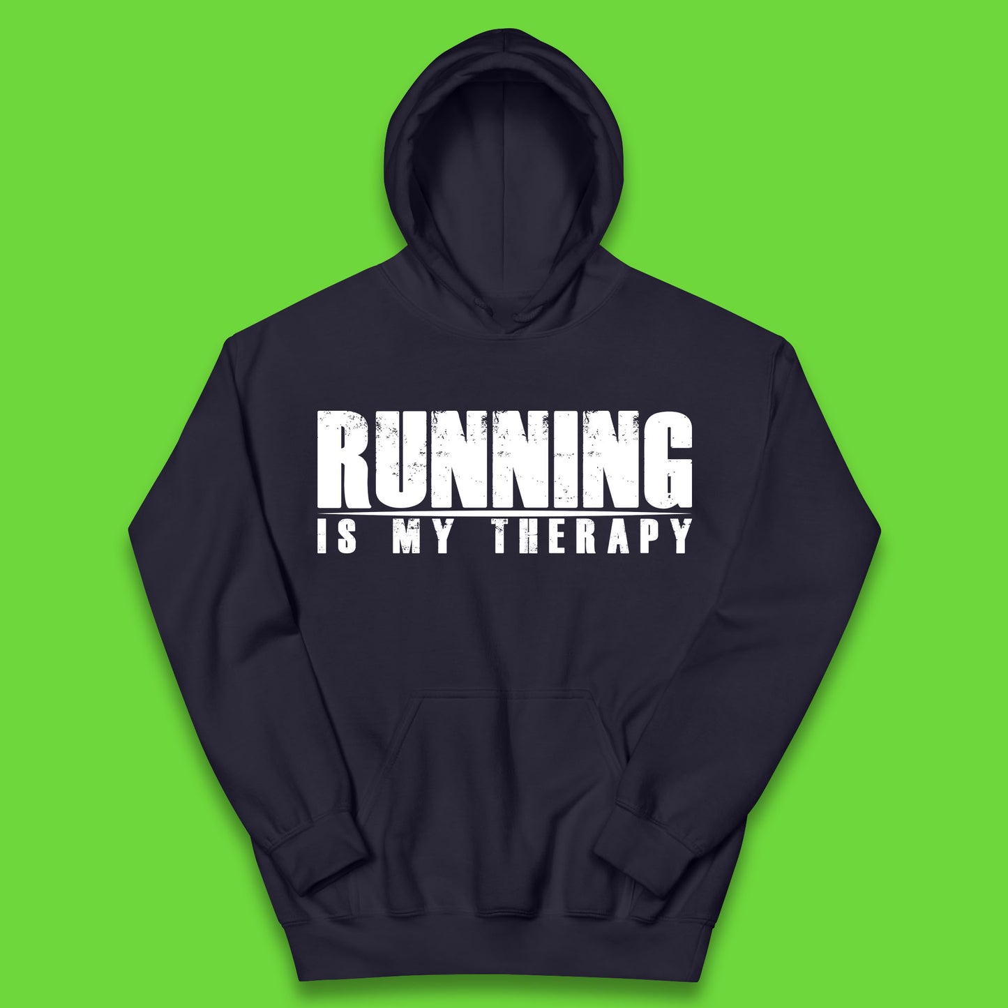 Running Is My Therapy Runner Running Lover Fitness Exercise  Running Therapy Kids Hoodie