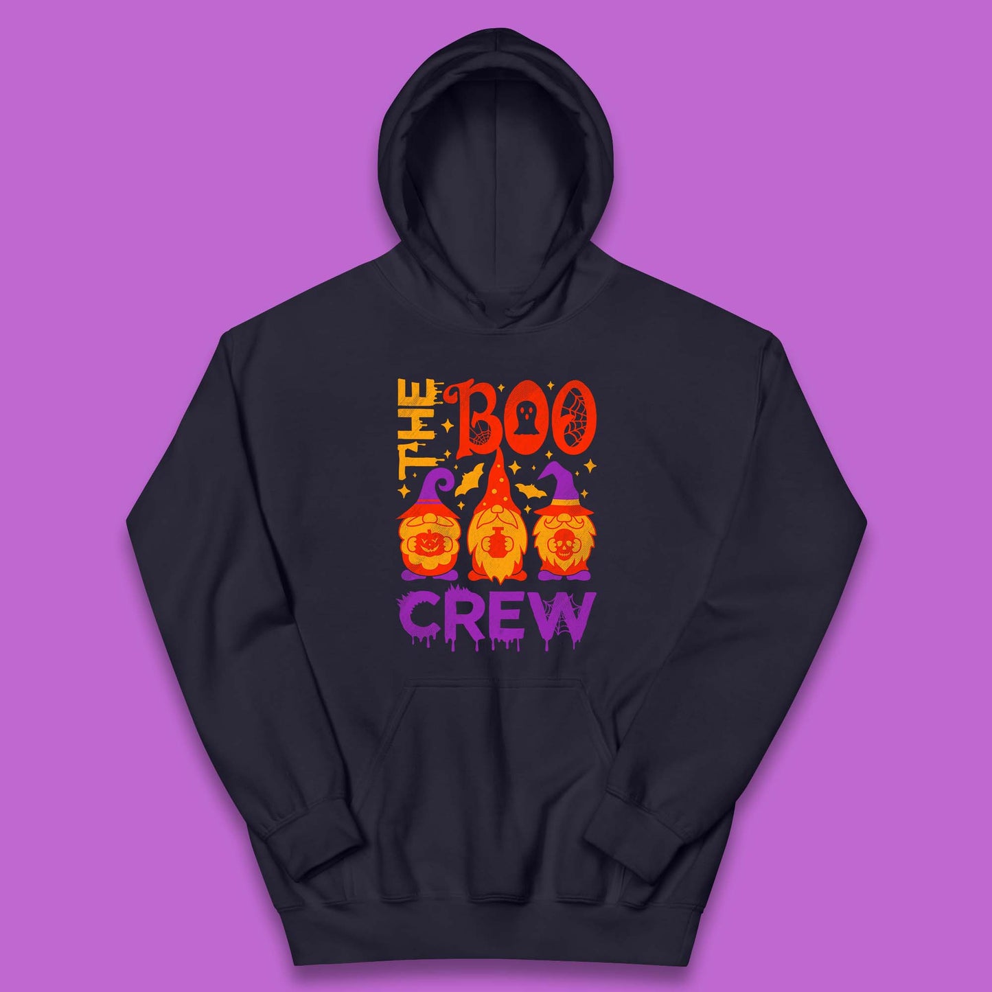 The Boo Crew Halloween Gnomes Squad Horror Scary Spooky Matching Costume Kids Hoodie