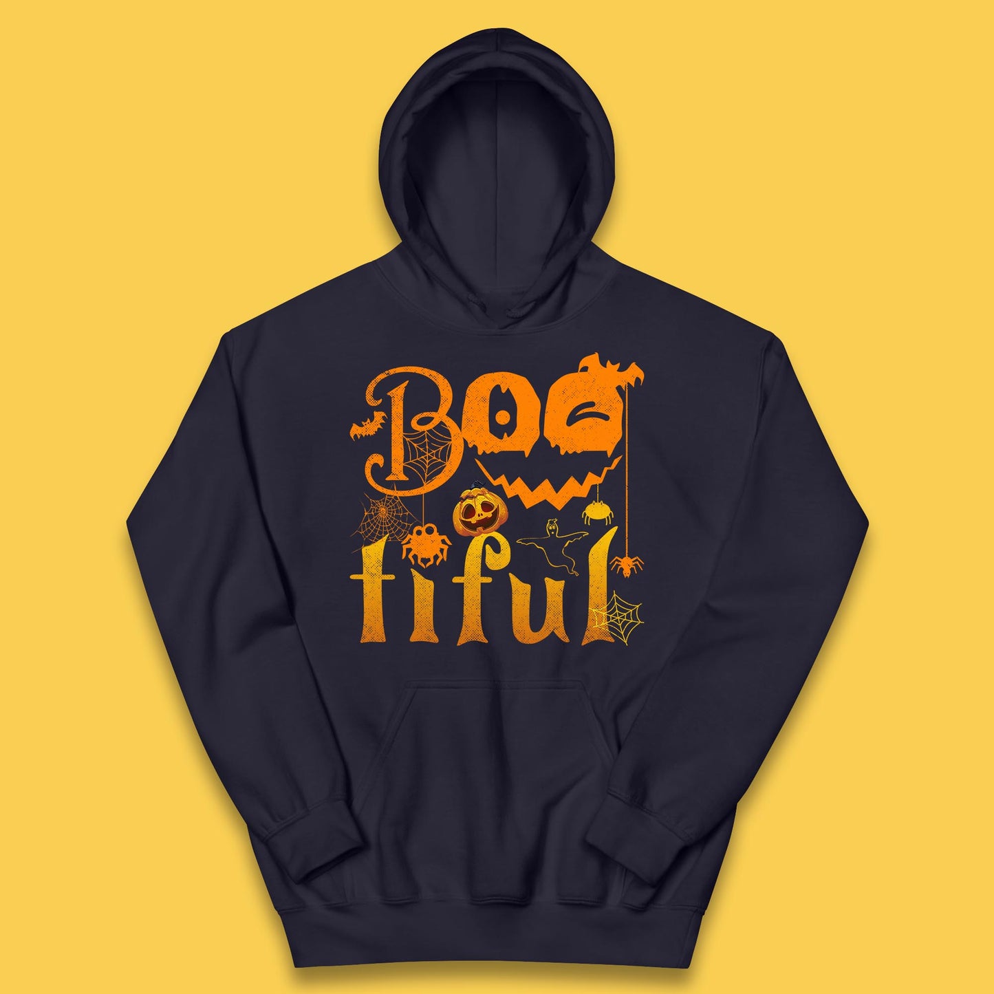 Bootiful Halloween Ghost Funny Boo Ghost Scary Spooky Season Kids Hoodie