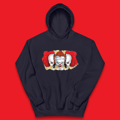 IT Pennywise Clown Halloween Horror Movie Character Evil Clown Costume Serial Killer Kids Hoodie