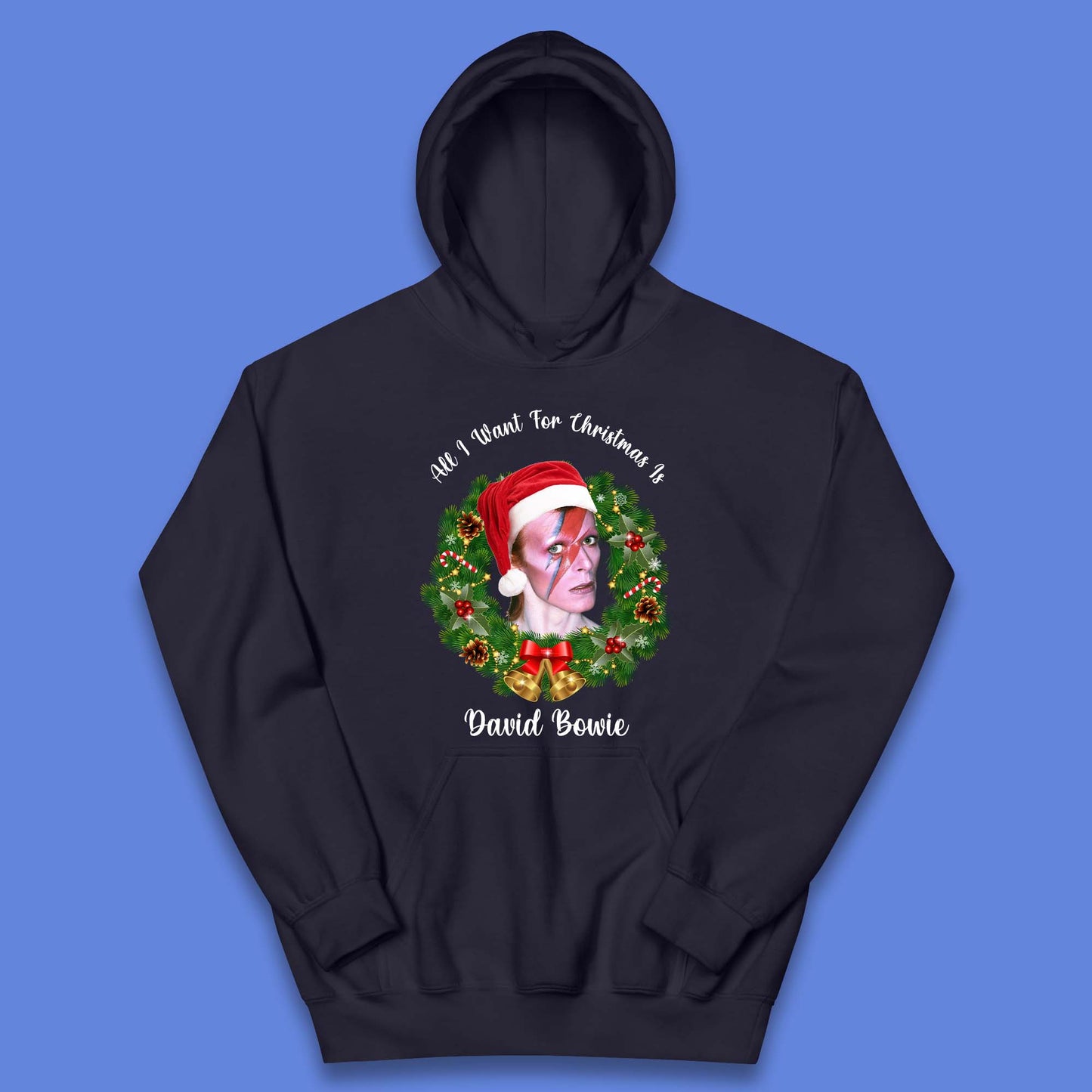 David Bowie Christmas Kids Hoodie