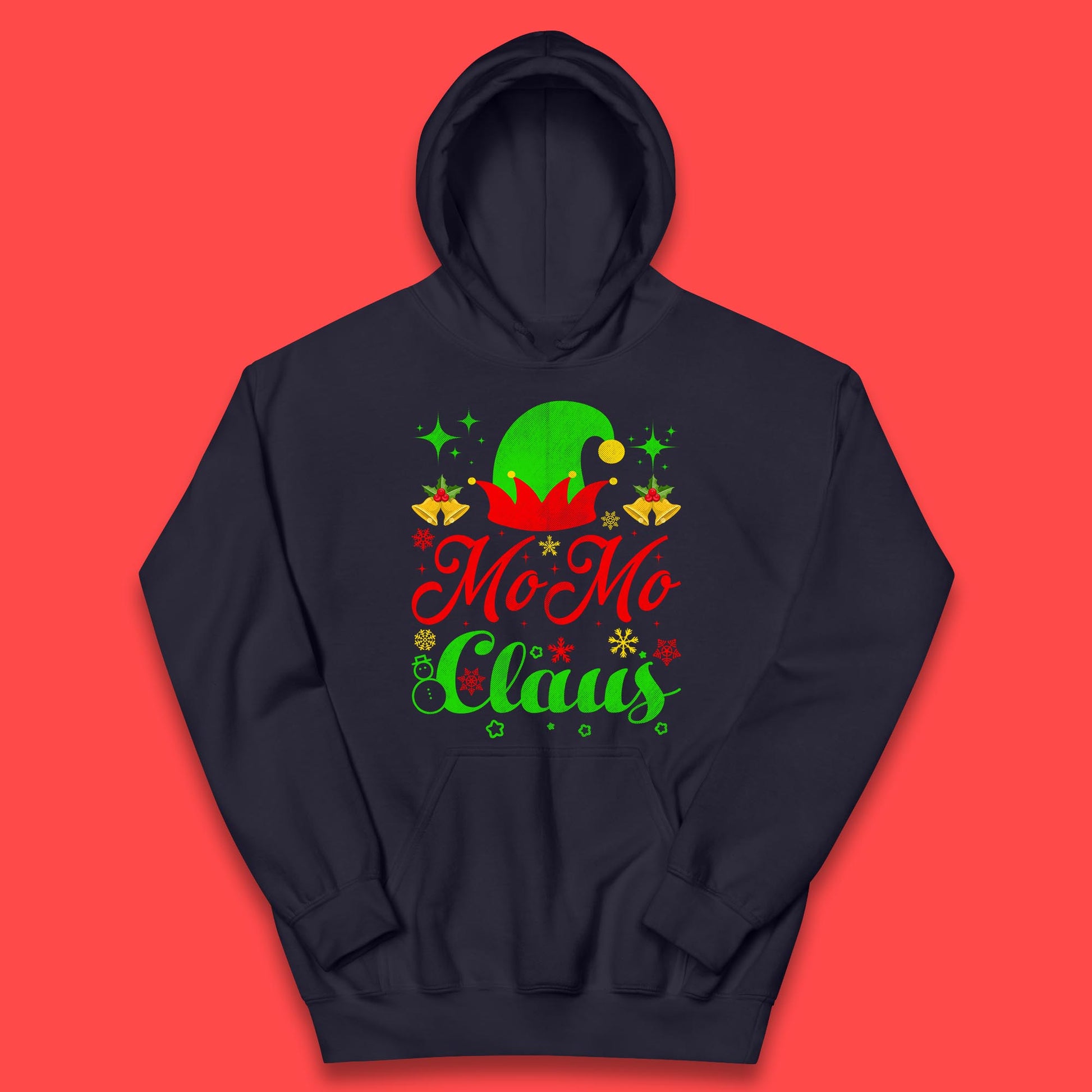 christmas momo claus elf hat hoodie