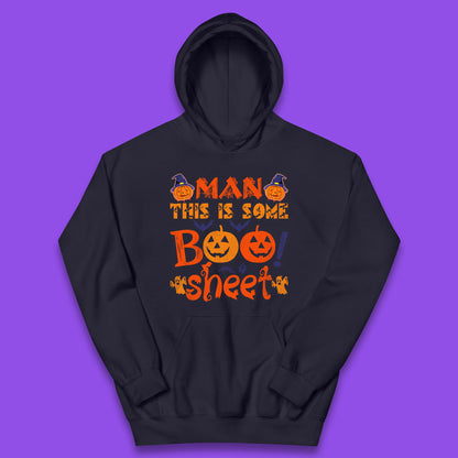 Man This Is Some Boo Sheet Funny Ghost Halloween Costume Kids Hoodie