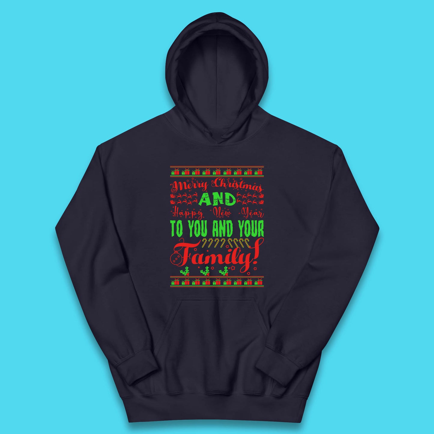 merry christmas family hoodie