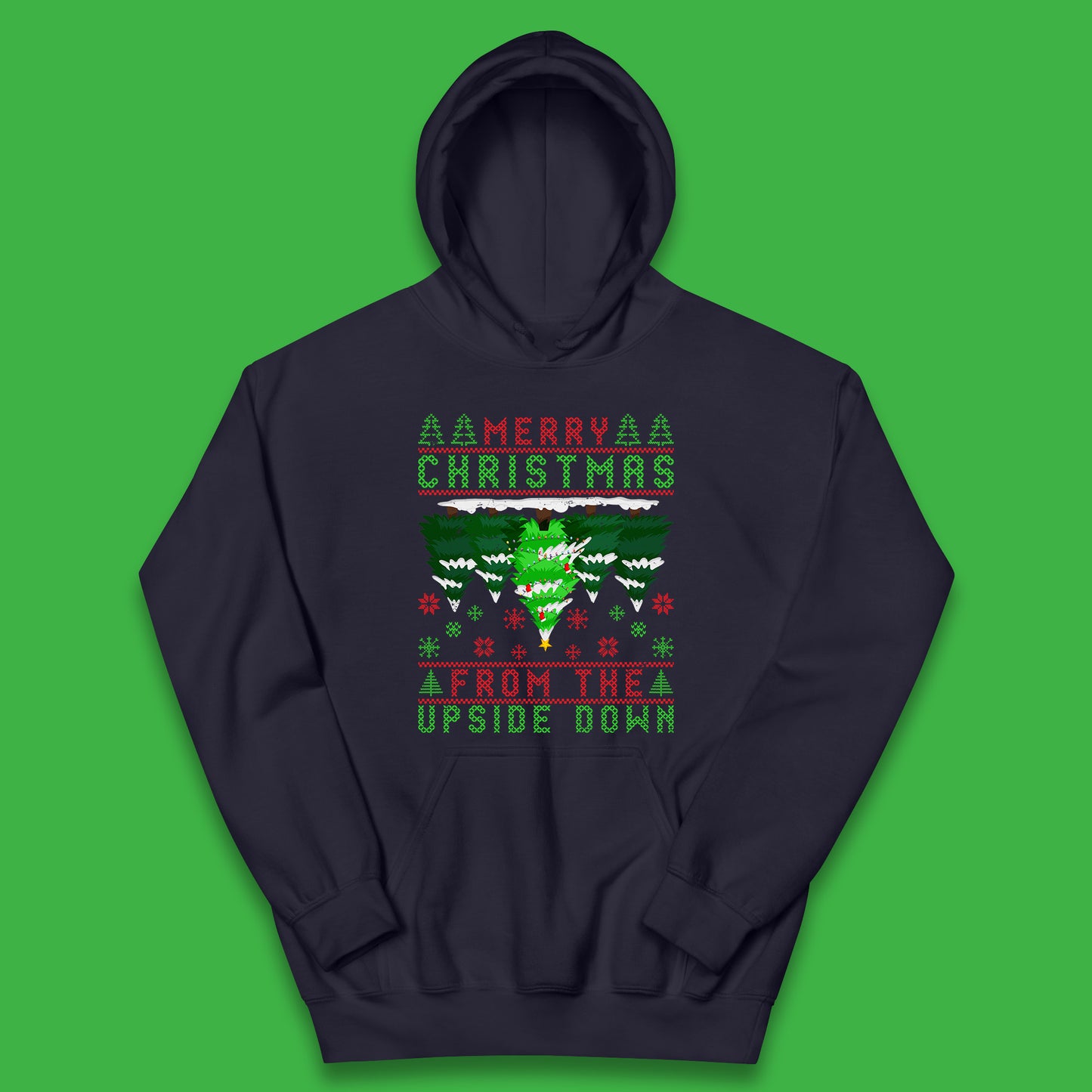 merry christmas from the upside down tree hoodie