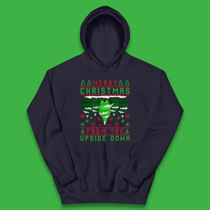 merry christmas from the upside down tree hoodie