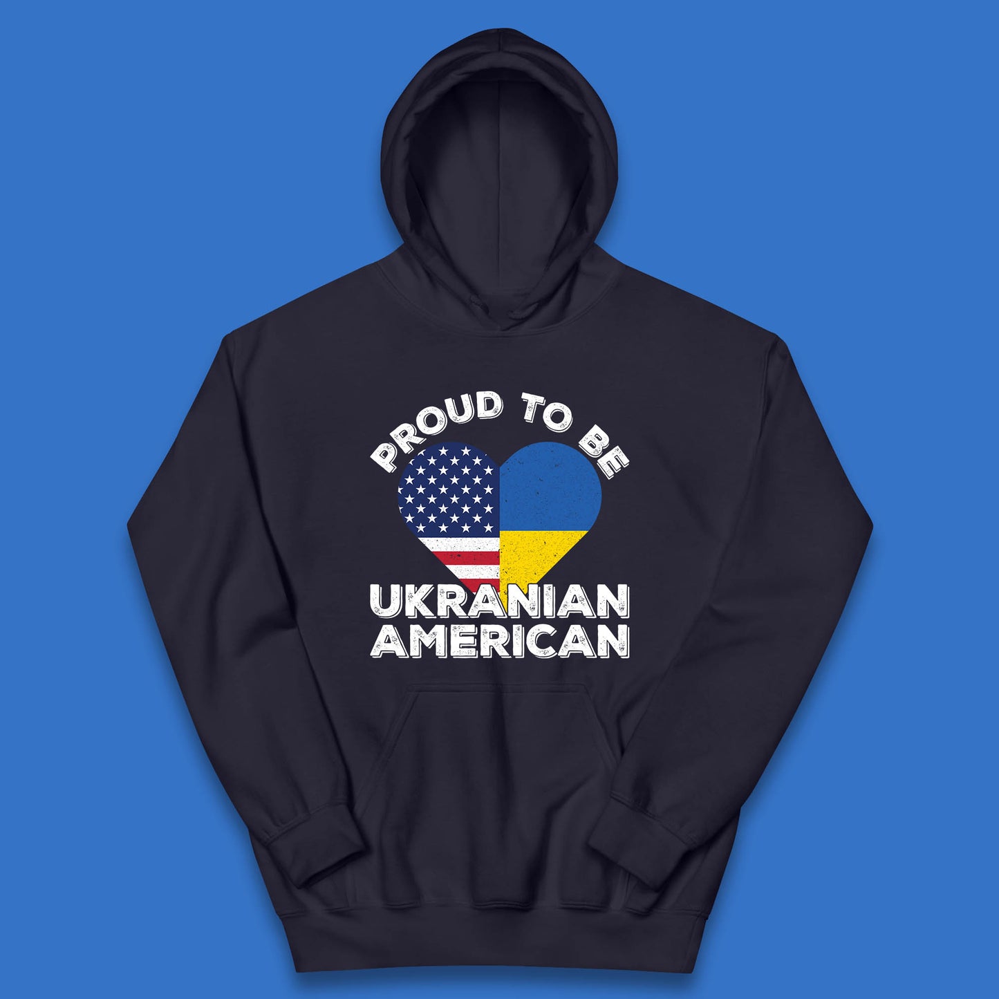 Proud To Be Ukrainian American Patriotic Ukraine And USA Ukrainian Flag Kids Hoodie