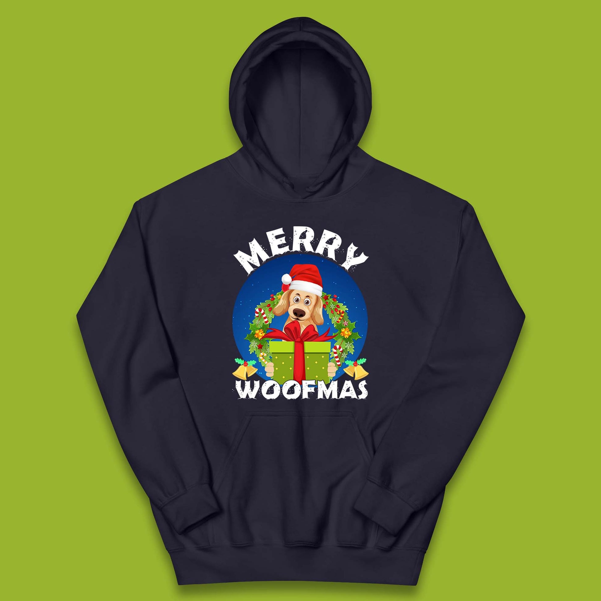merry woofmas christmas golden retriever dog hoodie