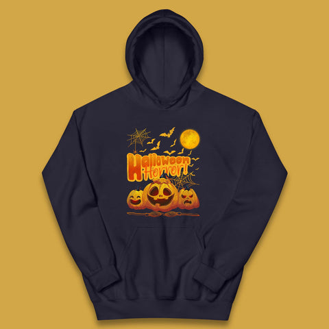 Happy Halloween Jack-o-lantern Horror Scary Monster Pumpkins Kids Hoodie