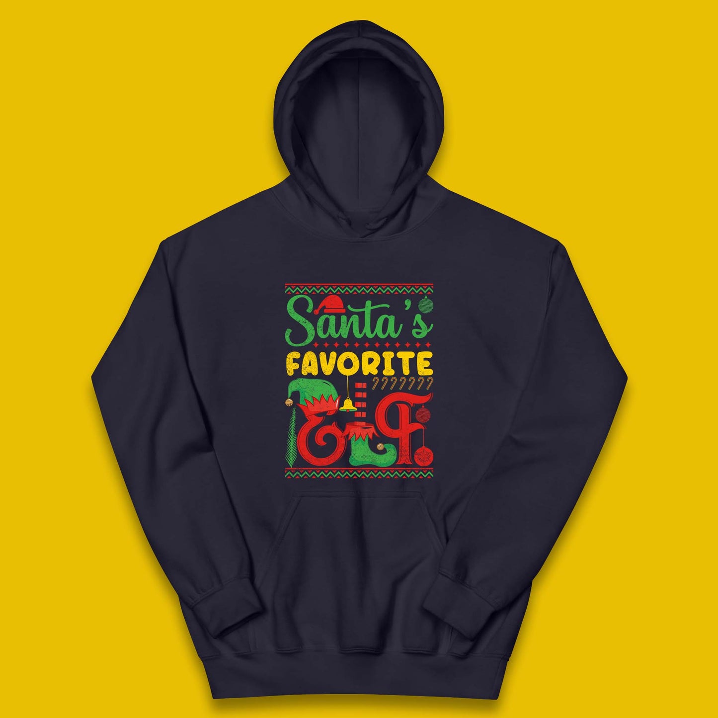 christmas santas favorite elf costume hoodie