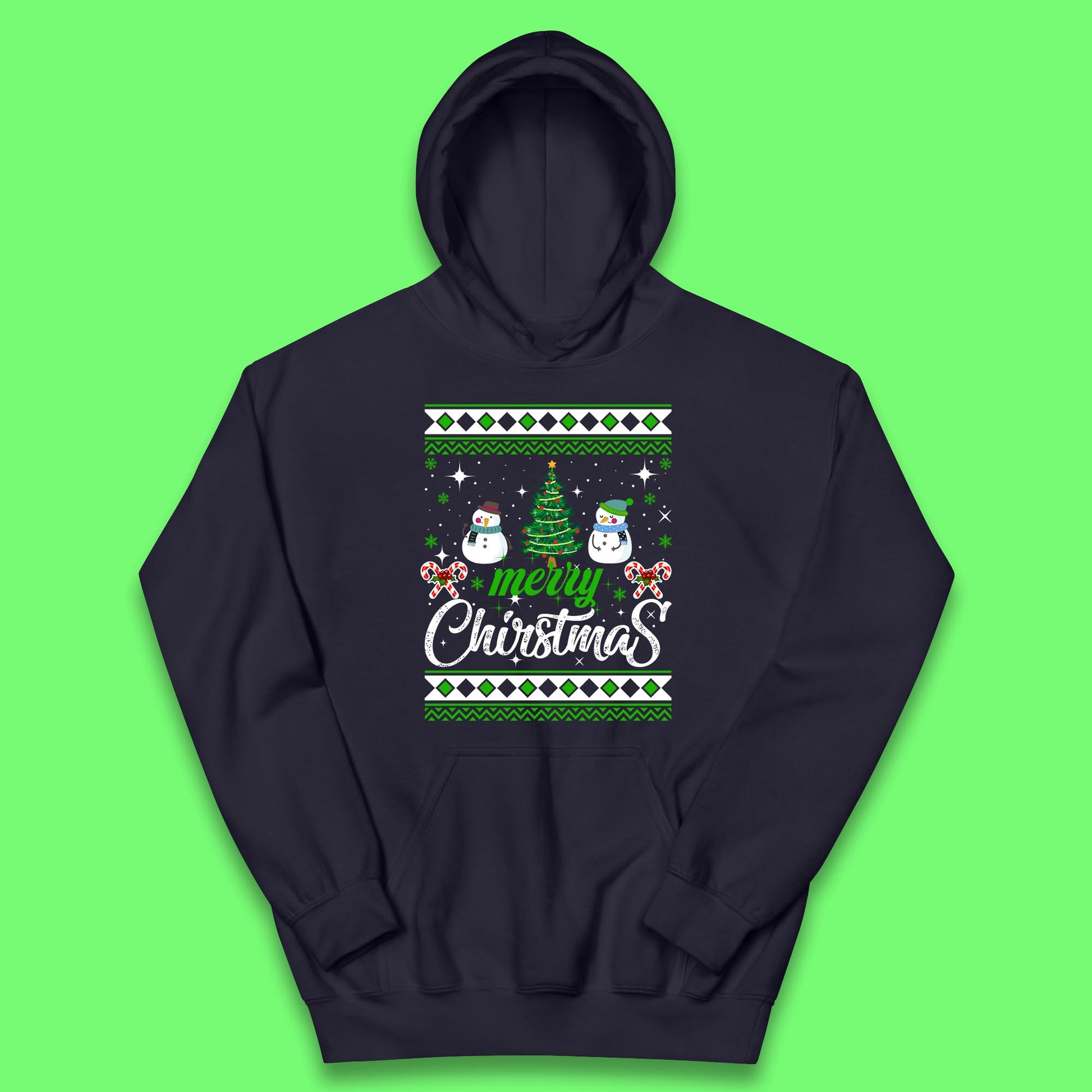 merry christmas snowman hoodie