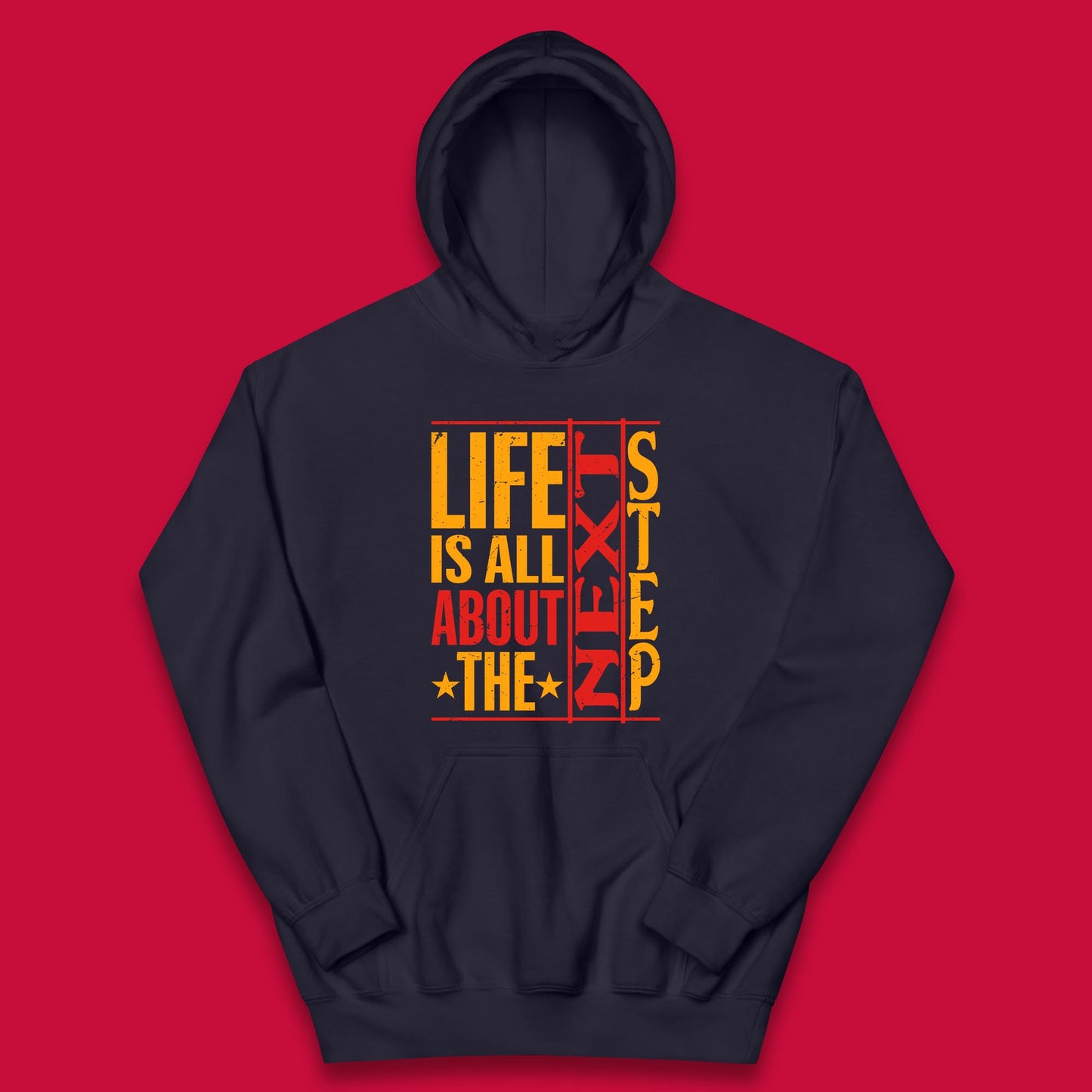 Life Is All About The Next Step Motivational Quote Gift Kids Hoodie
