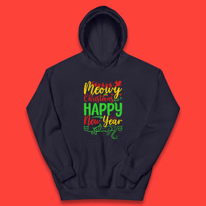 meowy christmas cat hoodie