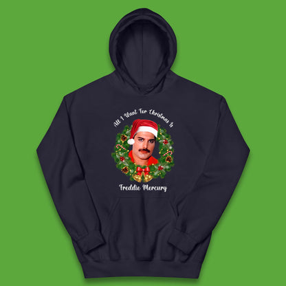 Freddie Mercury Christmas Kids Hoodie