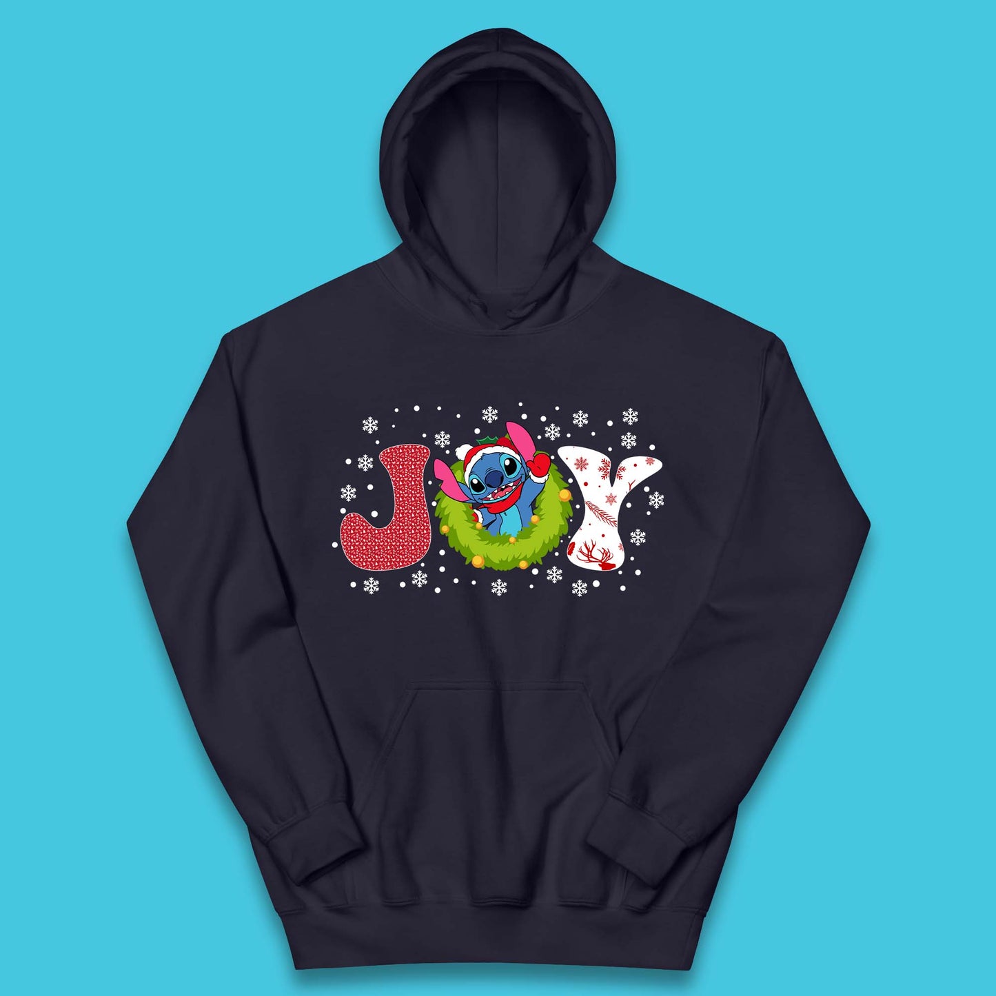 Joy Stitch Christmas Kids Hoodie