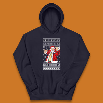 Santa Is A Gerodie Christmas Kids Hoodie
