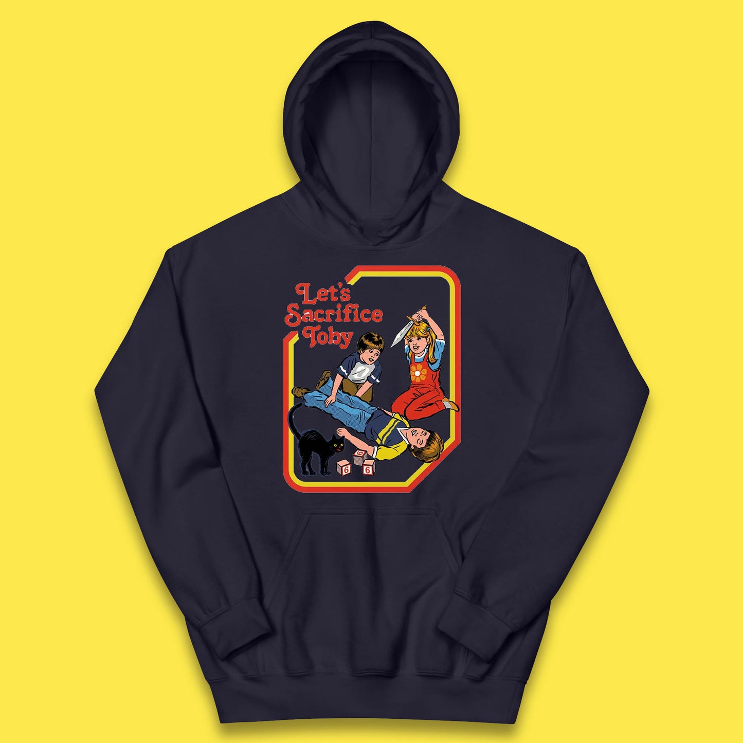 Let's Sacrifice Toby Creepy Incantation Halloween Funny Meme Dark Humor Kids Hoodie