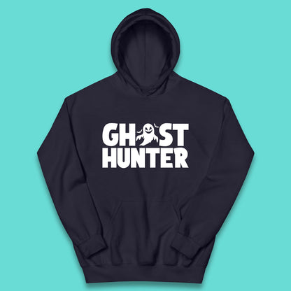 Ghost Hunter Halloween Haunted Ghostbusters Paranormal Investigator Kids Hoodie
