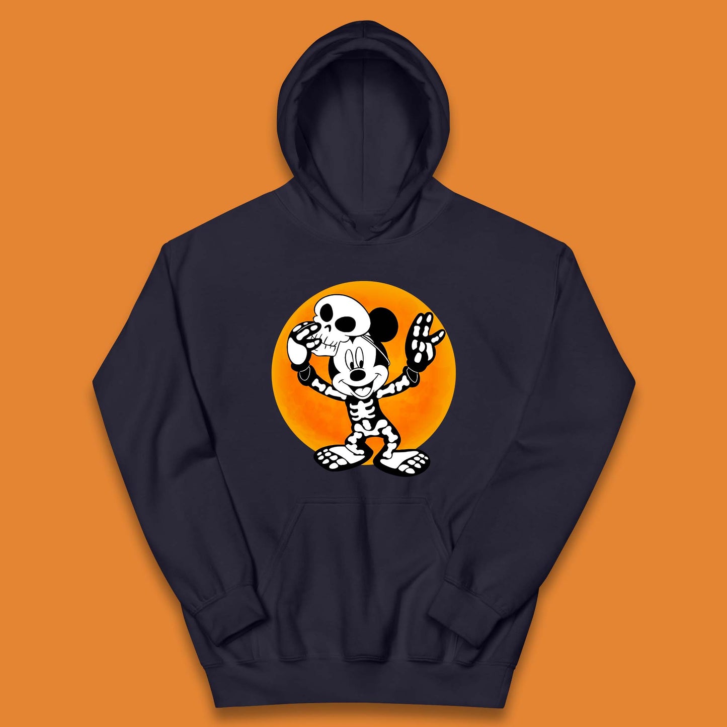 Disney Halloween Mickey Mouse Skelton Costume Disney World Horror Scary Disneyland Trip Kids Hoodie