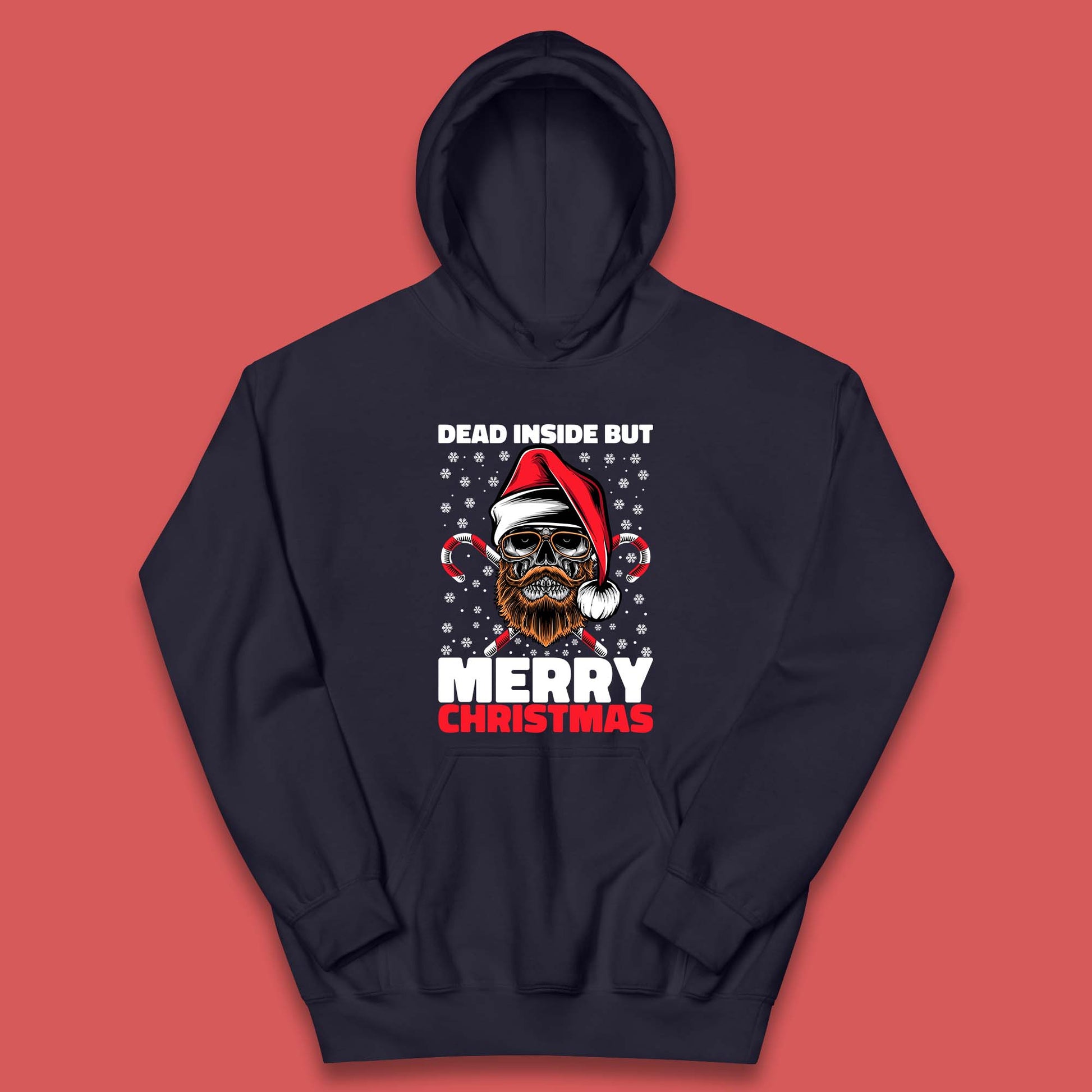 hipster skull christmas hoodie