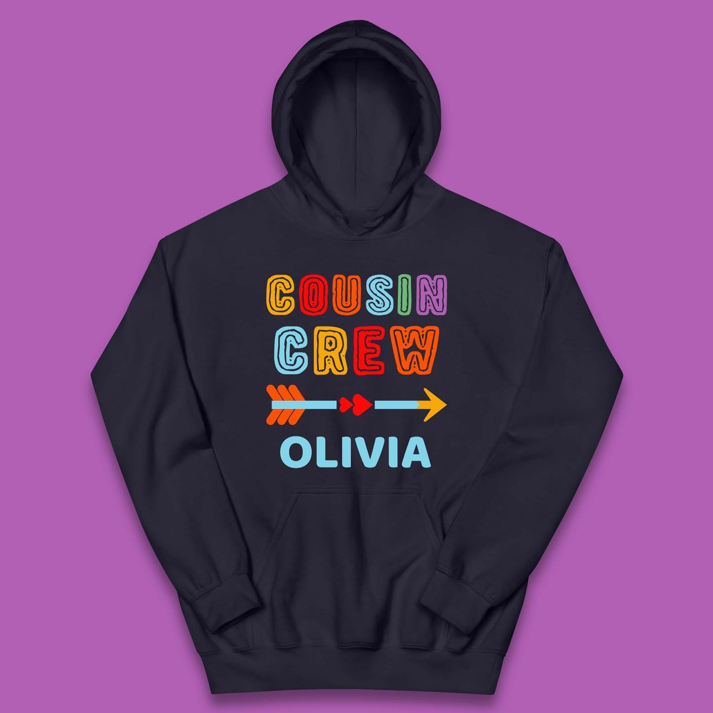 Personalised Cousin Crew Your Name New To The Crazy Cousins Crew Kids Hoodie