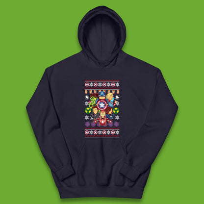 Christmas Avengers Superheroes Kids Hoodie