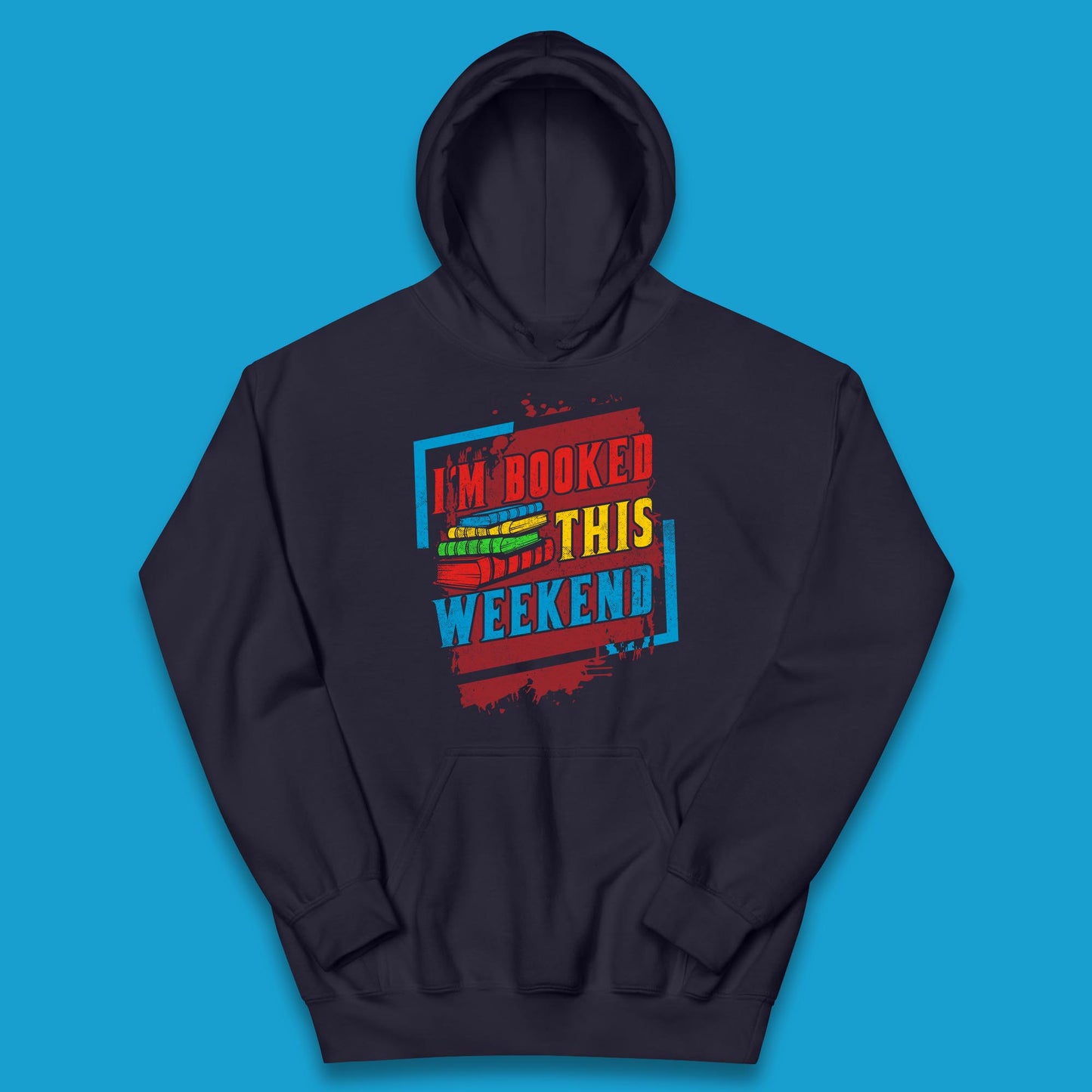 I'm Booked This Weekend Retro Book Lover Book Vibes Reading Librarian Kids Hoodie