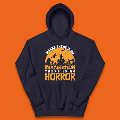 Where There Is No Imagination There Is No Horror Halloween Quote By Sir Arthur Conan Doyle Kids Hoodie