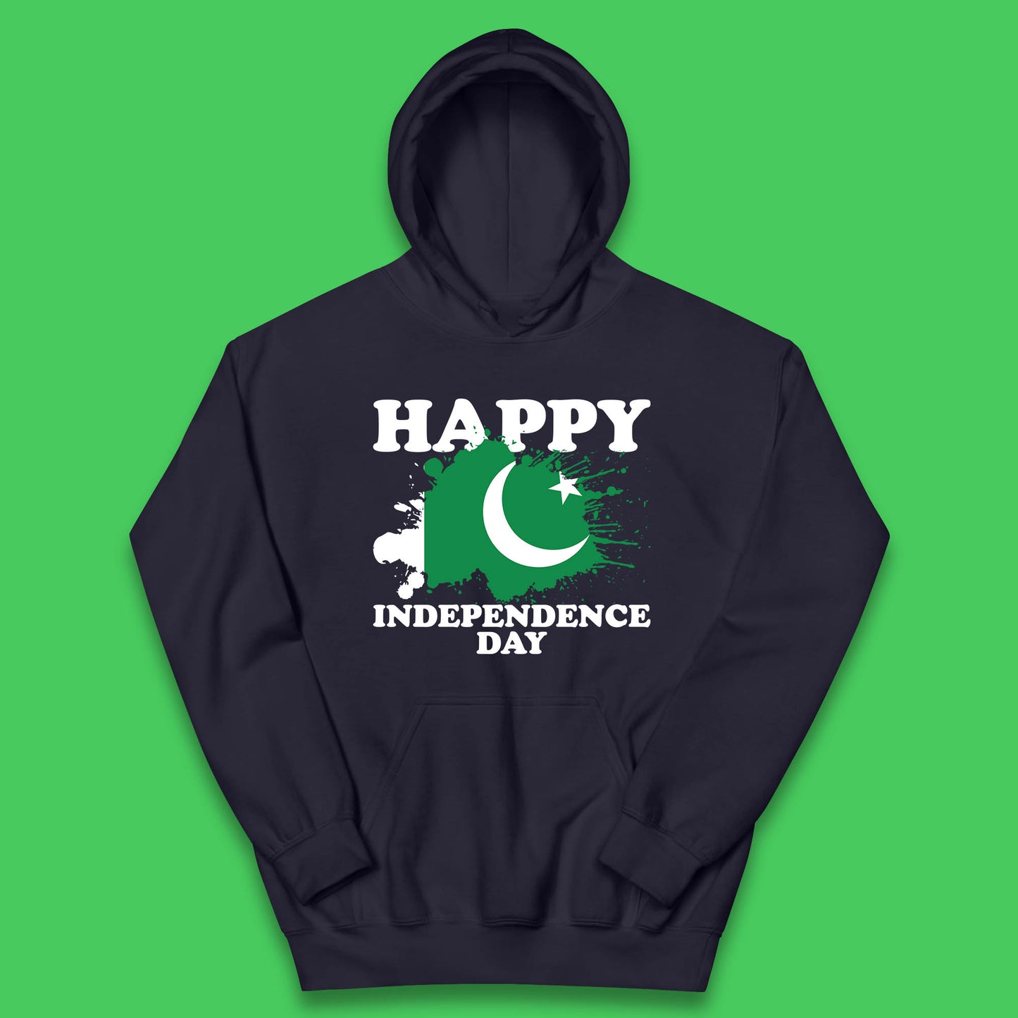 Happy Independence Day Pakistan 14th August Patriotic Pakistani Flag Kids Hoodie